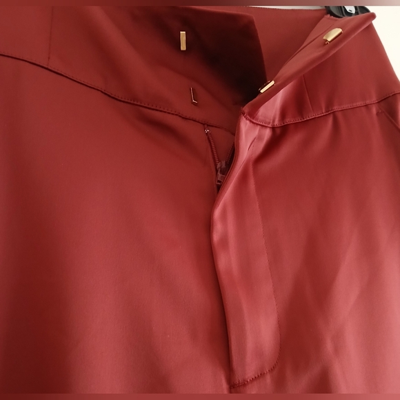 NWOT SCOTCH & SODA Endless Horizons wide legs pants, Size XS in dark red - Picture 6 of 6